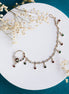 Nose Pin - Shimmering Two Tone Gold Silver Nath - Opal Touch