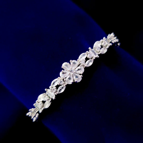Shimmering White Rhodium Bracelet - Opal Touch