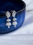Jhumka - Silver Gleam Layered Jhumkas - Opal Touch