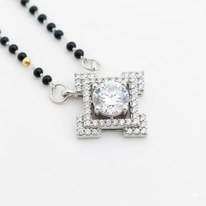 Silver Moonbeam Mangalsutra - Opal Touch