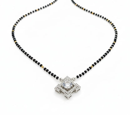 Silver Moonbeam Mangalsutra - Opal Touch