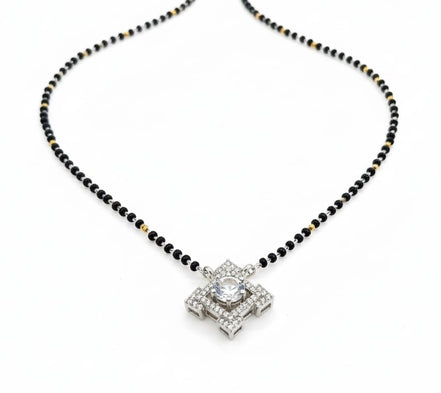 Silver Moonbeam Mangalsutra - Opal Touch