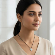 Silver Moonbeam Mangalsutra - Opal Touch