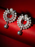 Silvershine Empress Rhodium Plated Drops - Opal Touch