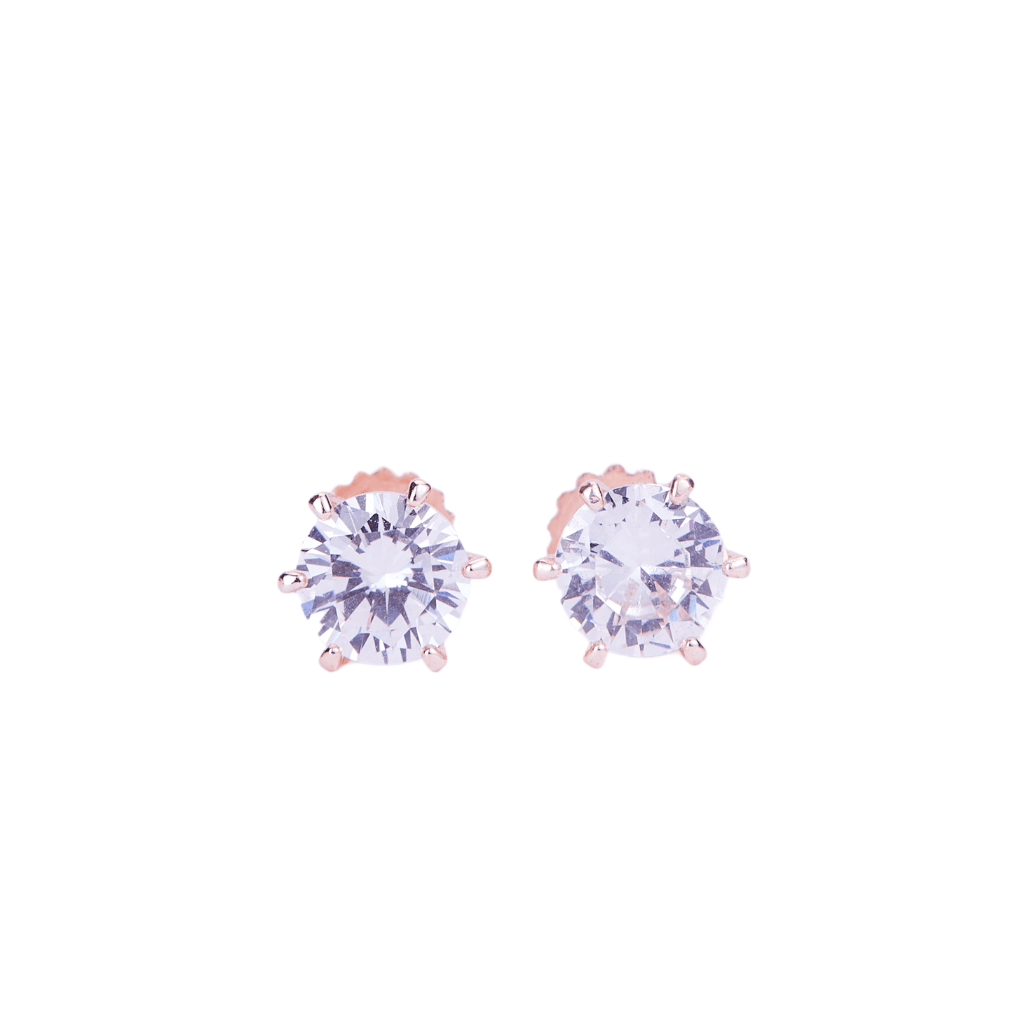 Opal Touch - Single White Stud Screw Earrings - Studs