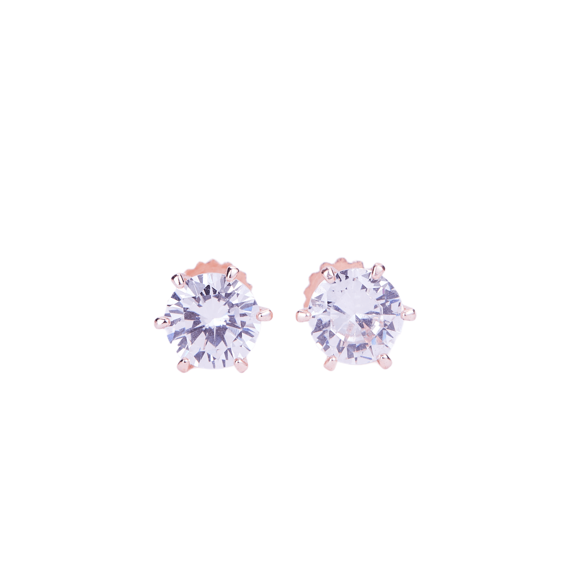Opal Touch - Single White Stud Screw Earrings - Studs