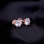 Opal Touch - Single White Stud Screw Earrings - Studs