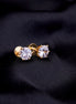Opal Touch - Single White Stud Screw Earrings - Studs