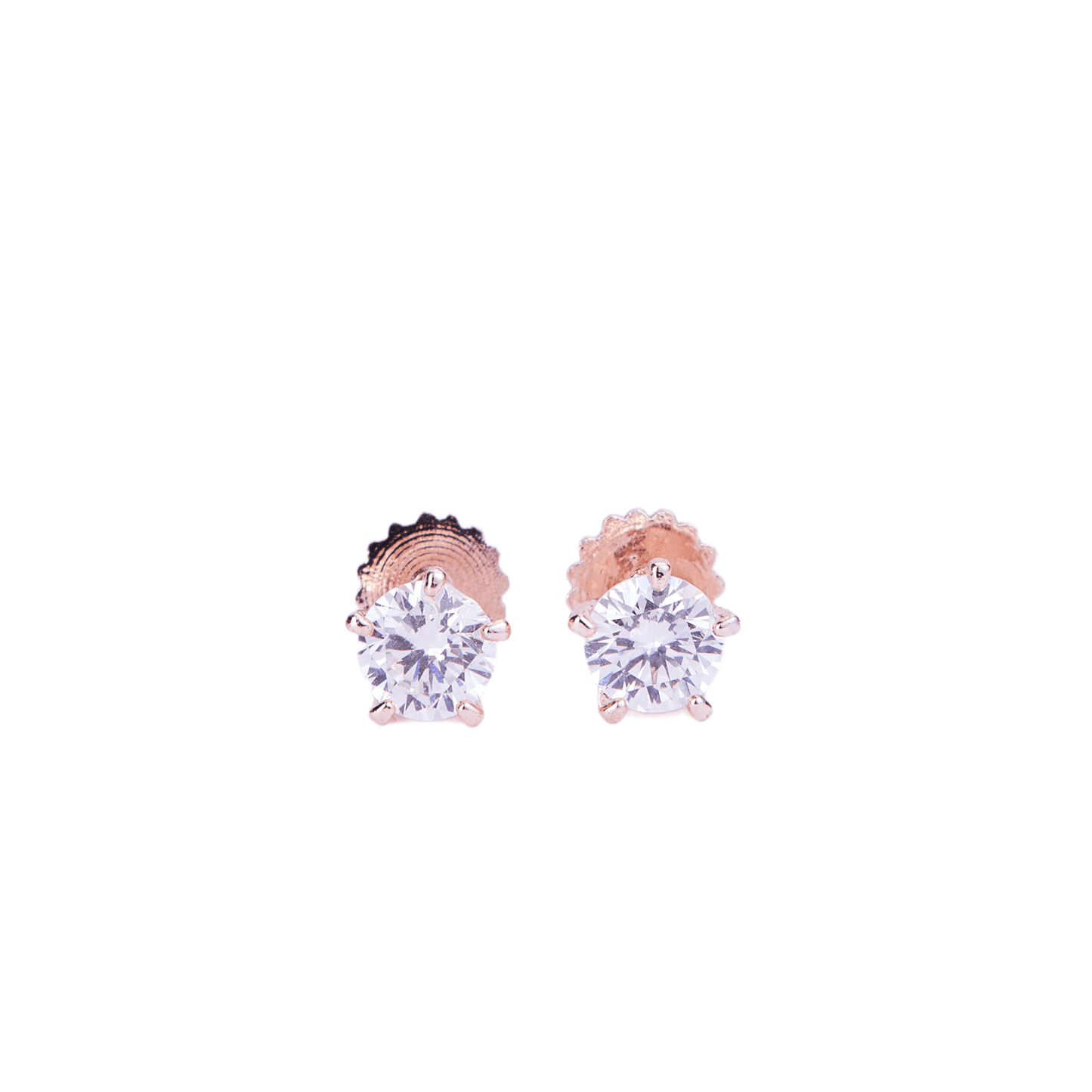 Opal Touch - Single White Stud Screw Earrings - Studs