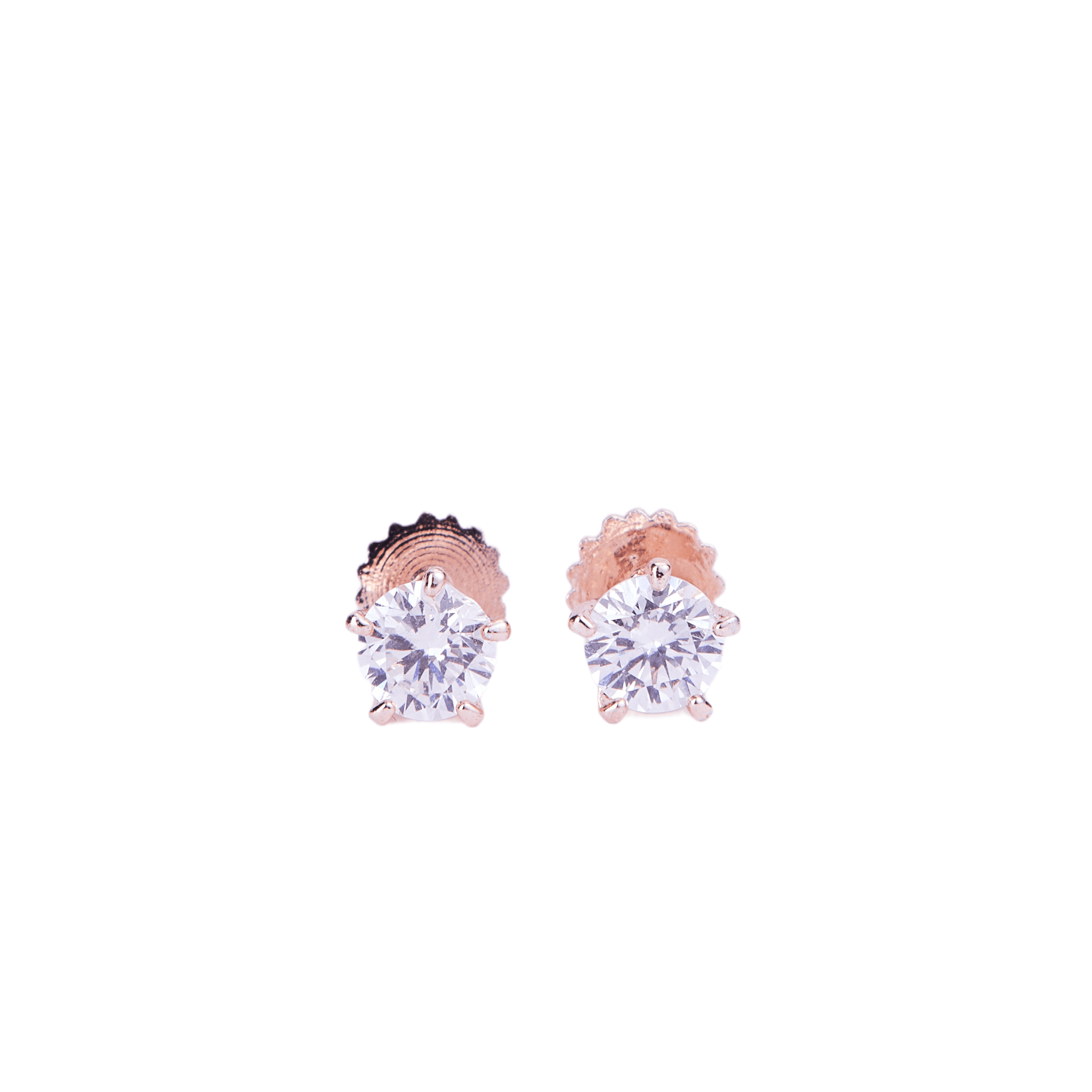 Opal Touch - Single White Stud Screw Earrings - Studs