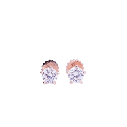 Opal Touch - Single White Stud Screw Earrings - Studs