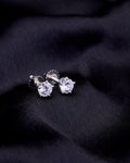 Opal Touch - Single White Stud Screw Earrings - Studs