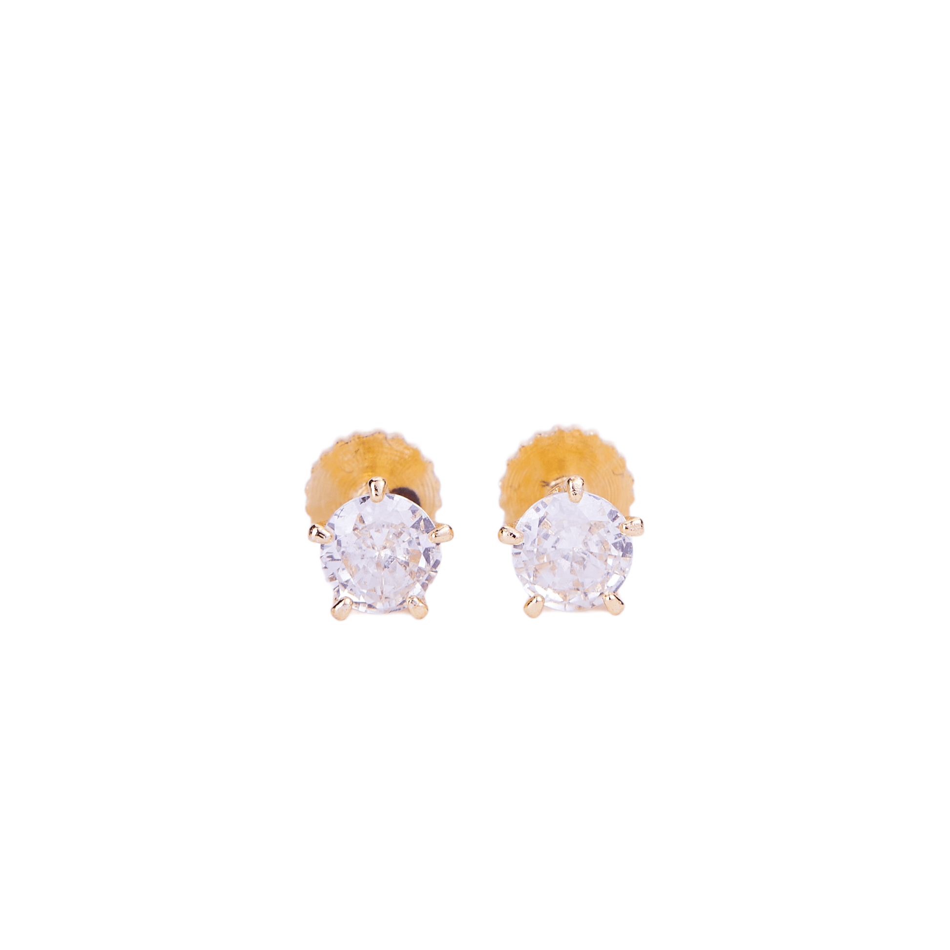 Opal Touch - Single White Stud Screw Earrings - Studs