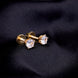 Opal Touch - Single White Stud Screw Earrings - Studs