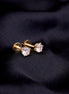 Opal Touch - Single White Stud Screw Earrings - Studs