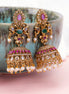 Jhumka - Sitara Matte Black Plated Jhumka - Opal Touch