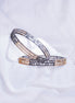 Opal Touch - Slim 3 Layered Gold-Black Bangles Set (Pack of 2) - Bangles