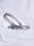 Opal Touch - Slim 3 Layered Rhodium-Black Bangles Set (Pack of 2) - Bangles