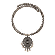 Opal Touch - Slip on Oxidized Necklace Set - Necklace