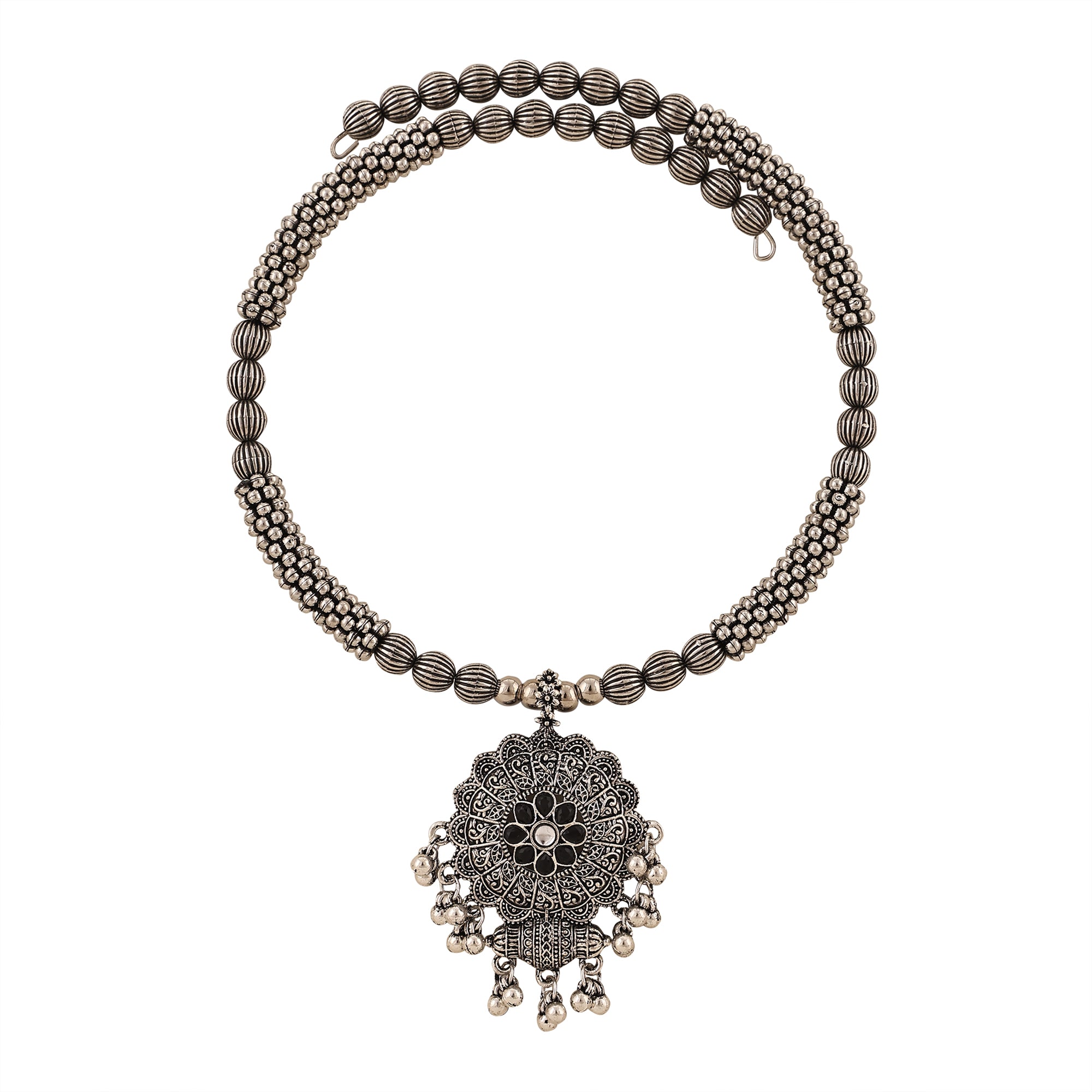 Opal Touch - Slip on Oxidized Necklace Set - Necklace