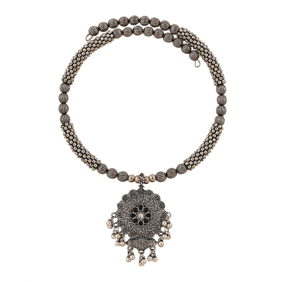 Opal Touch - Slip on Oxidized Necklace Set - Necklace