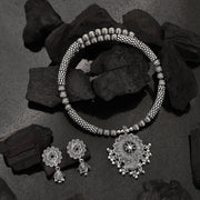 Opal Touch - Slip on Oxidized Necklace Set - Necklace