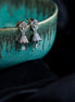 Jhumka - Small White Rhodium Jhumka - Opal Touch