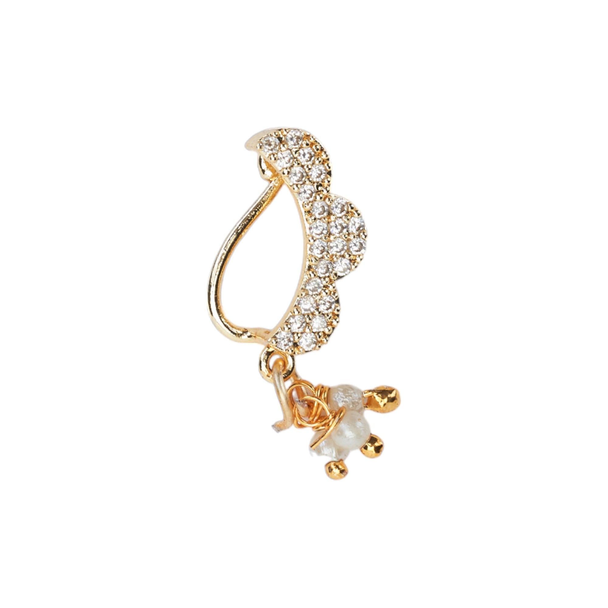 Opal Touch - Snowfall Elegance Opal Nose Pin - Nose Pin