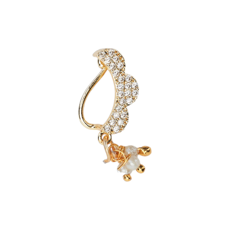 Opal Touch - Snowfall Elegance Opal Nose Pin - Nose Pin