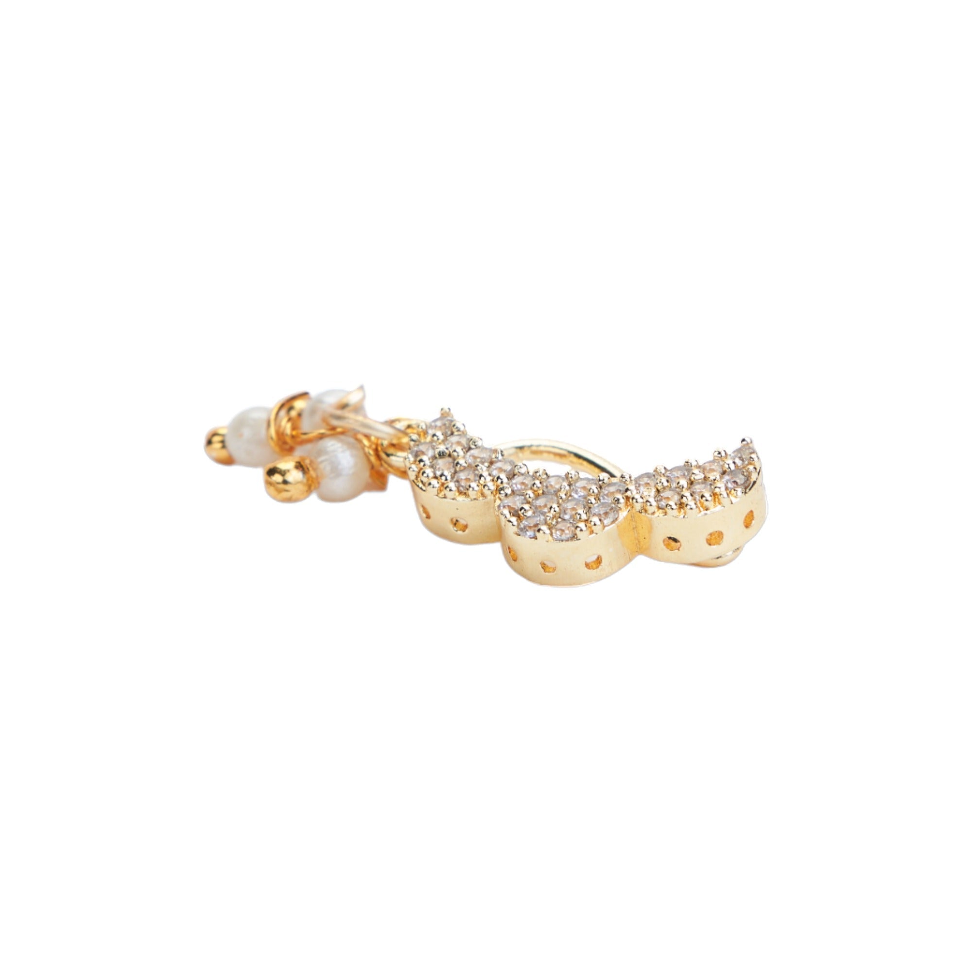 Opal Touch - Snowfall Elegance Opal Nose Pin - Nose Pin