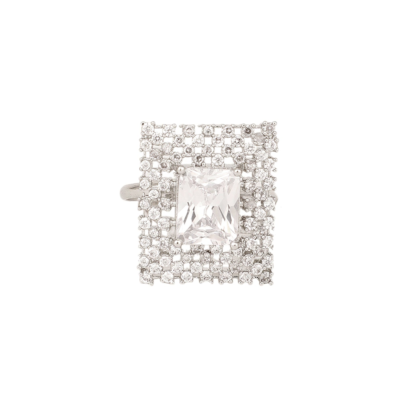 Opal Touch - Snowflake Glow Brass Ring -