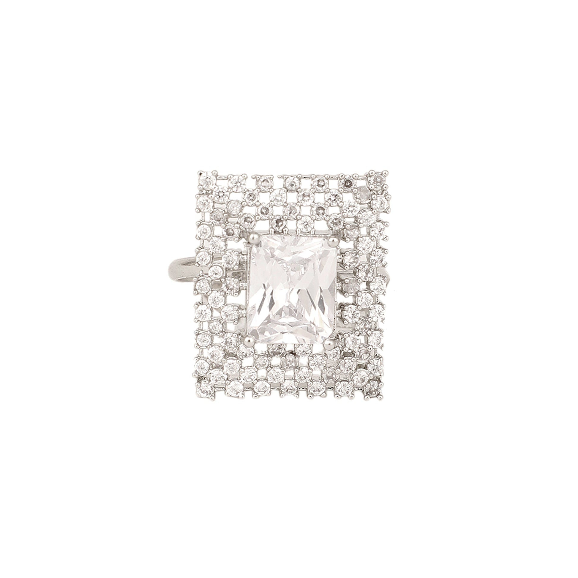 Opal Touch - Snowflake Glow Brass Ring -