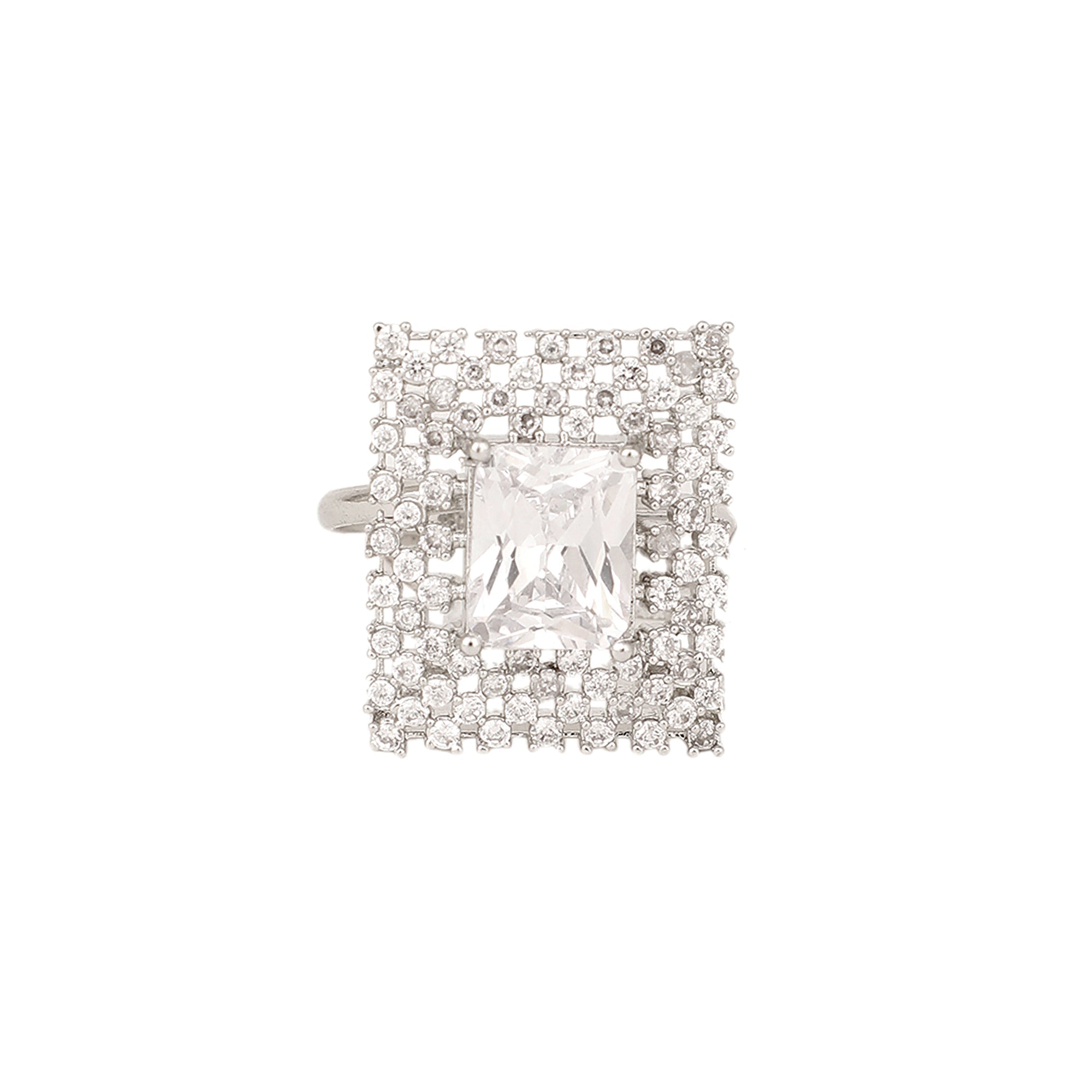 Opal Touch - Snowflake Glow Brass Ring -