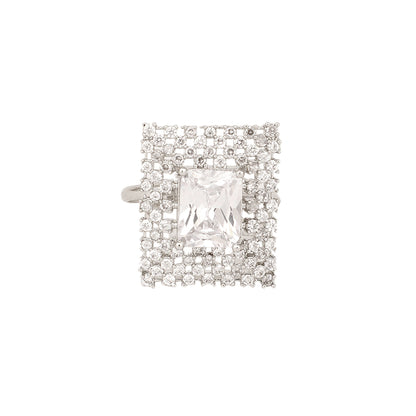 Opal Touch - Snowflake Glow Brass Ring -