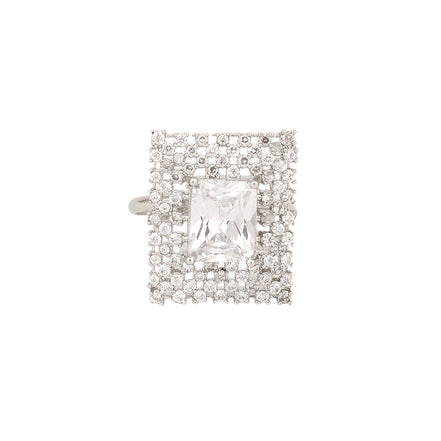 Opal Touch - Snowflake Glow Brass Ring -
