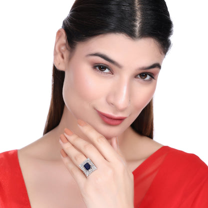 Opal Touch - Snowflake Glow Brass Ring -