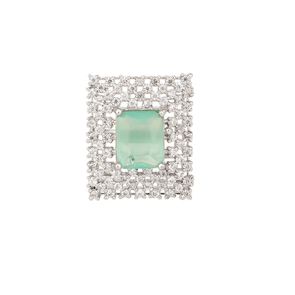 Opal Touch - Snowflake Glow Brass Ring -