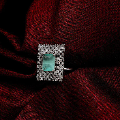 Opal Touch - Snowflake Glow Brass Ring -