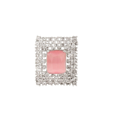 Opal Touch - Snowflake Glow Brass Ring -