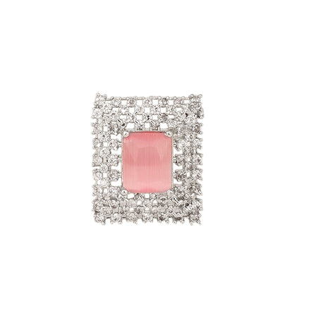 Opal Touch - Snowflake Glow Brass Ring -