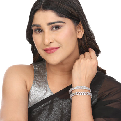 Opal Touch - Snowflake Sparkle Bangles (Pack of 2) - Bangles