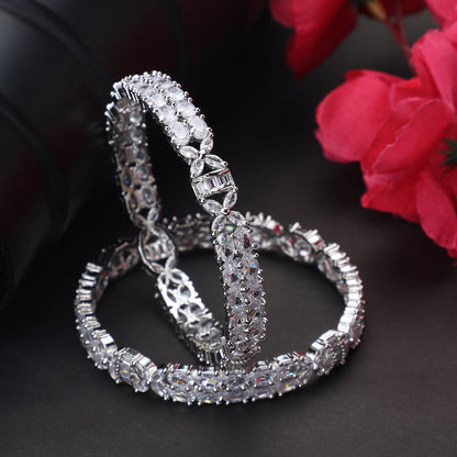 Opal Touch - Snowflake Sparkle Bangles (Pack of 2) - Bangles