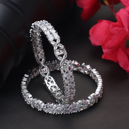 Opal Touch - Snowflake Sparkle Bangles (Pack of 2) - Bangles