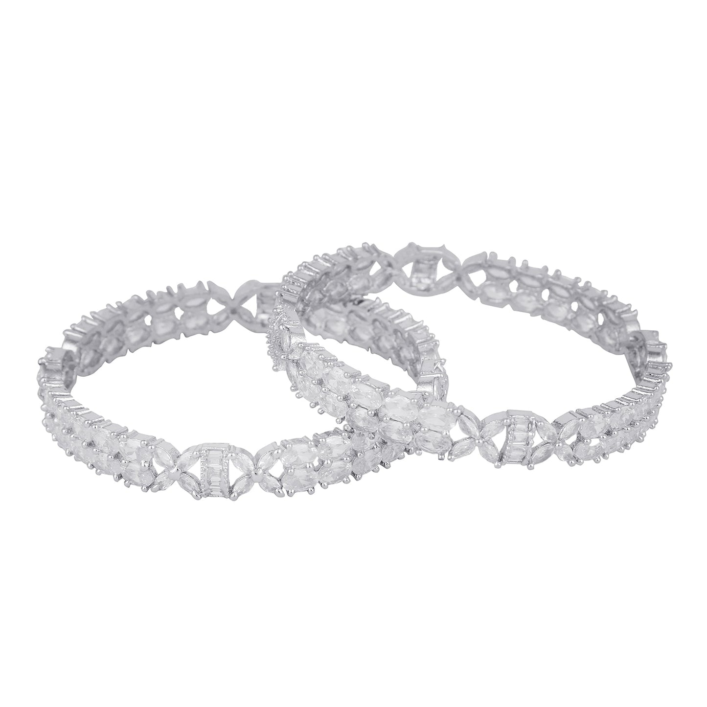 Opal Touch - Snowflake Sparkle Bangles (Pack of 2) - Bangles