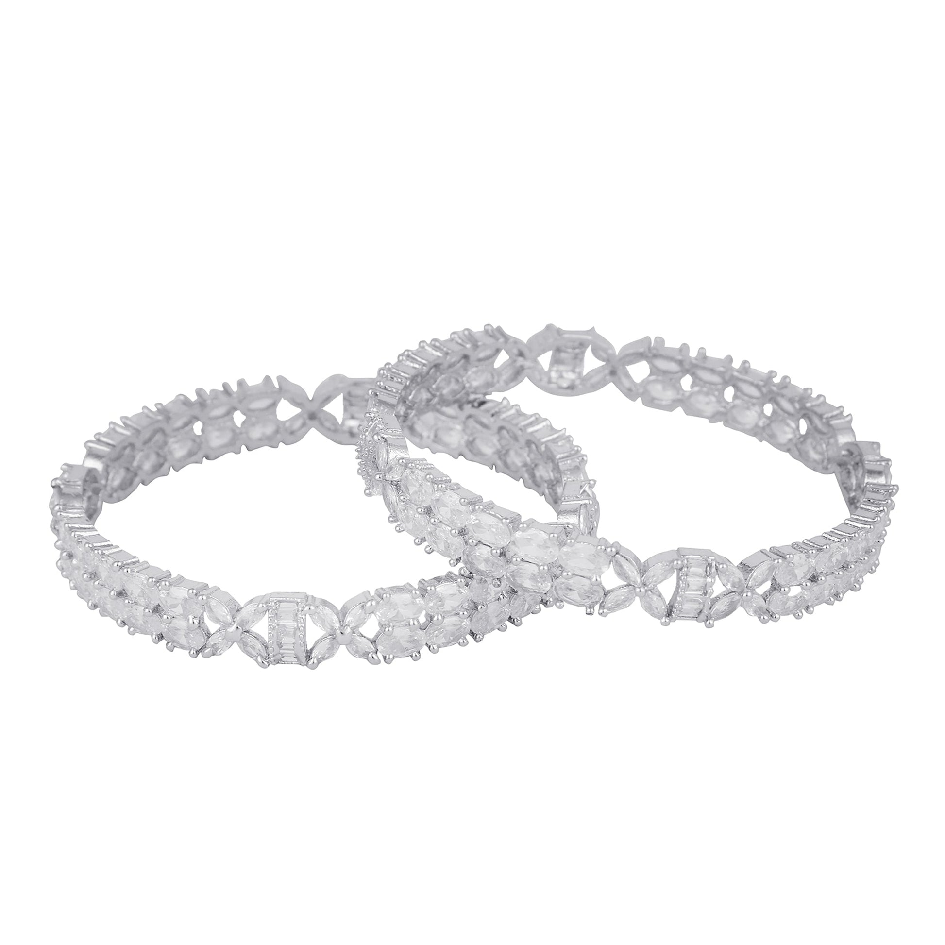 Opal Touch - Snowflake Sparkle Bangles (Pack of 2) - Bangles