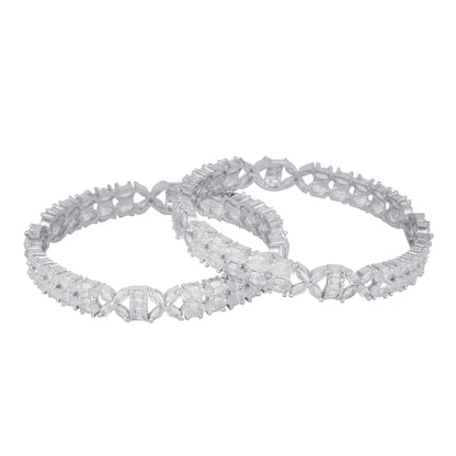 Opal Touch - Snowflake Sparkle Bangles (Pack of 2) - Bangles