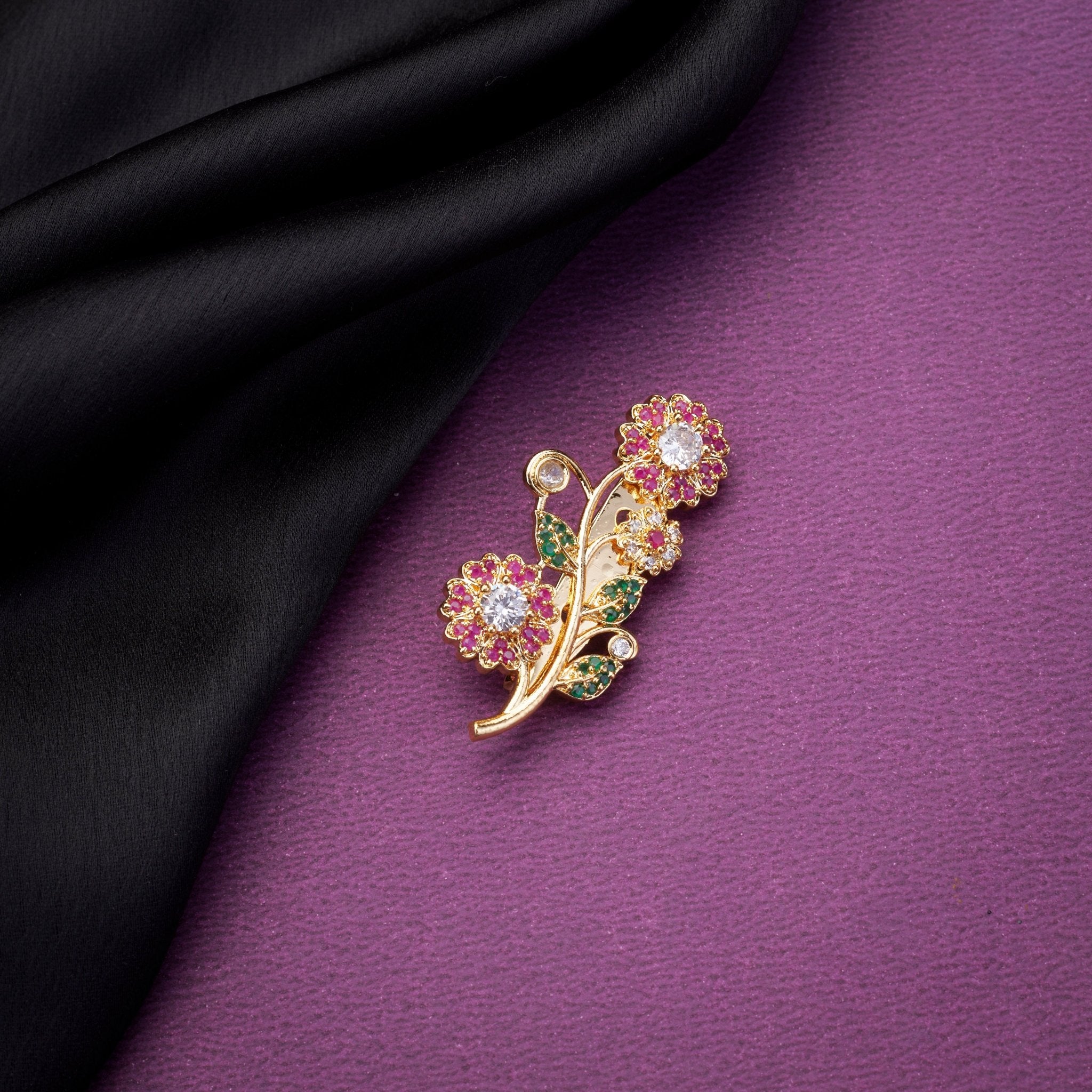 Saree Pin - Sophisticated Meticulous Saree Pin - Opal Touch