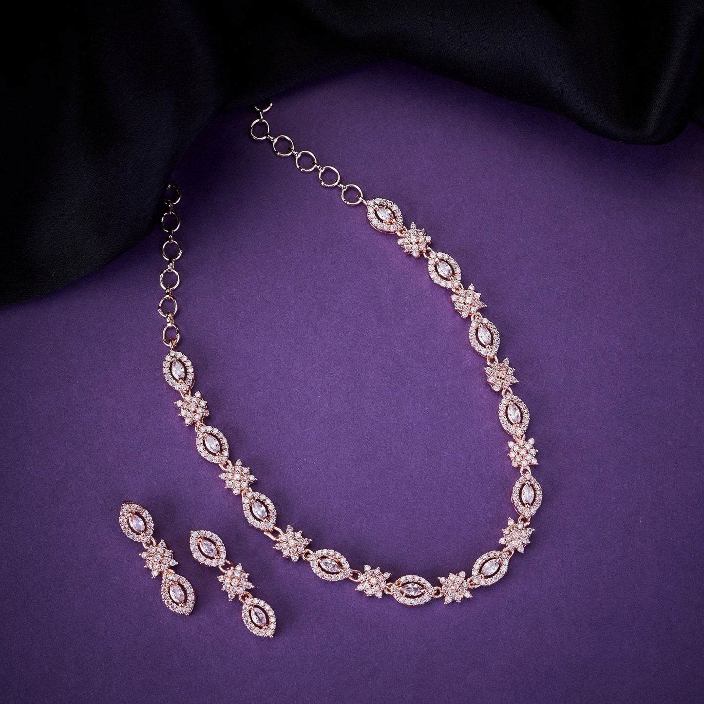 Opal Touch - Sophisticated White Rose Necklace - Necklace