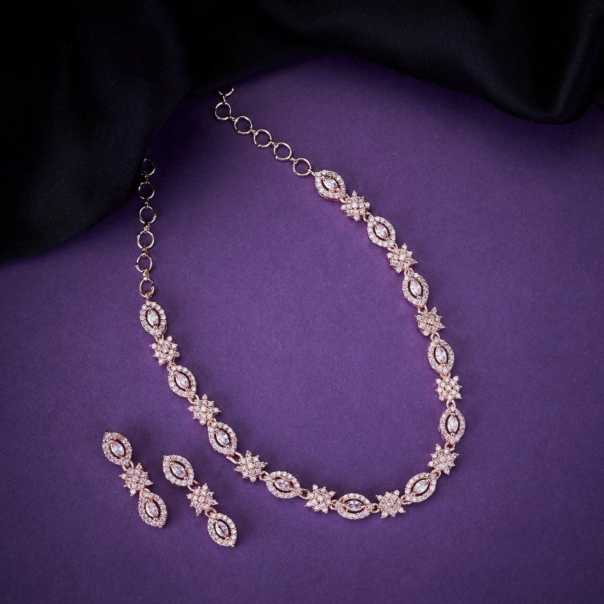 Opal Touch - Sophisticated White Rose Necklace - Necklace