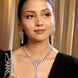 Sparkling American Diamond Rhodium Plated Necklace & Earring Set - Opal Touch